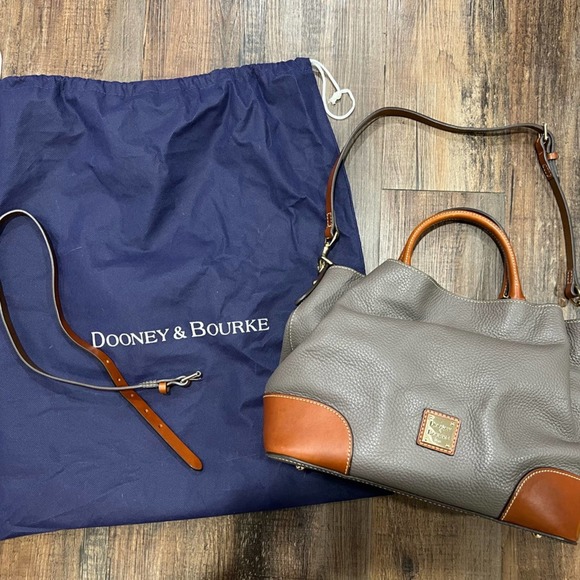 Dooney & Bourke Handbags - Dooney & Bourke || Grey, Genuine Leather DB Handbag